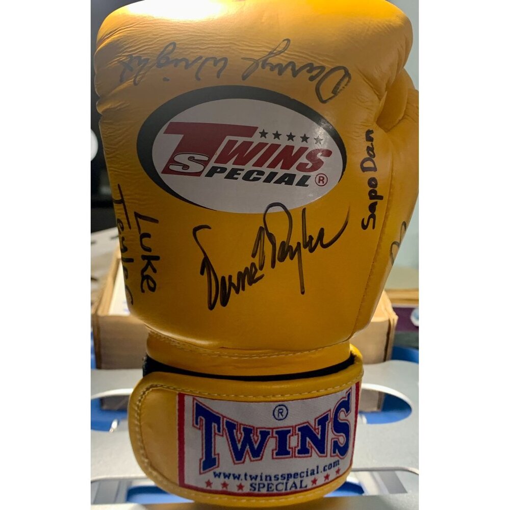 Twins Special Autographed Boxing Glove Yellow 4 Oz - Fight The Good Fight